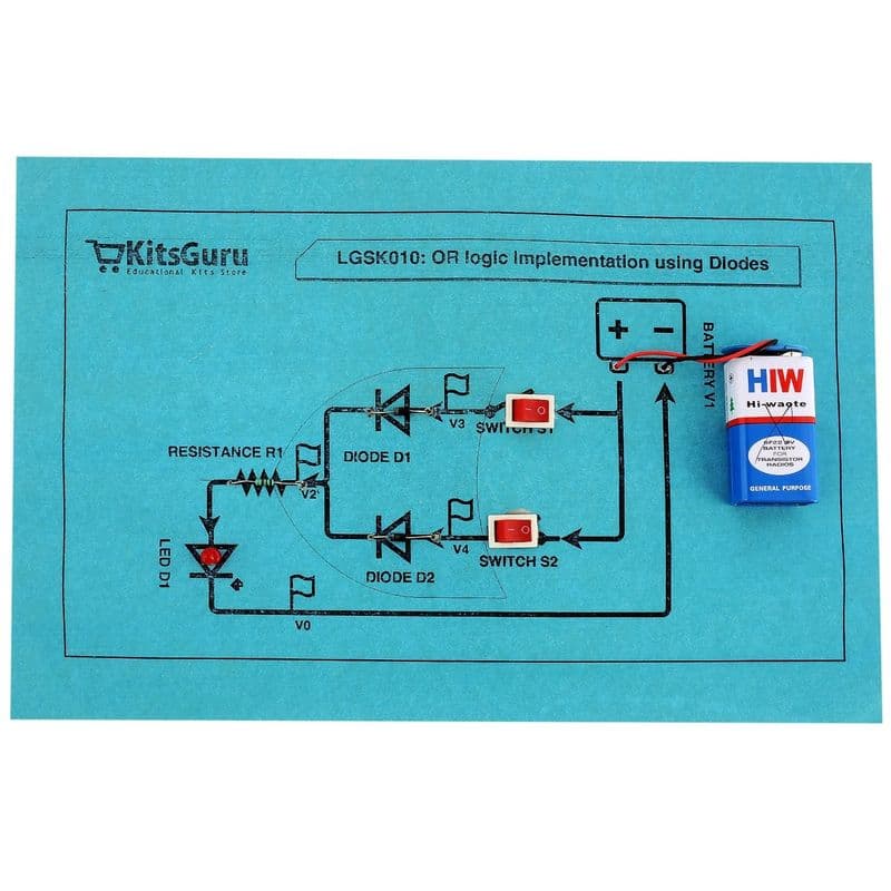 OR logic Implementation Using Diodes - View 2