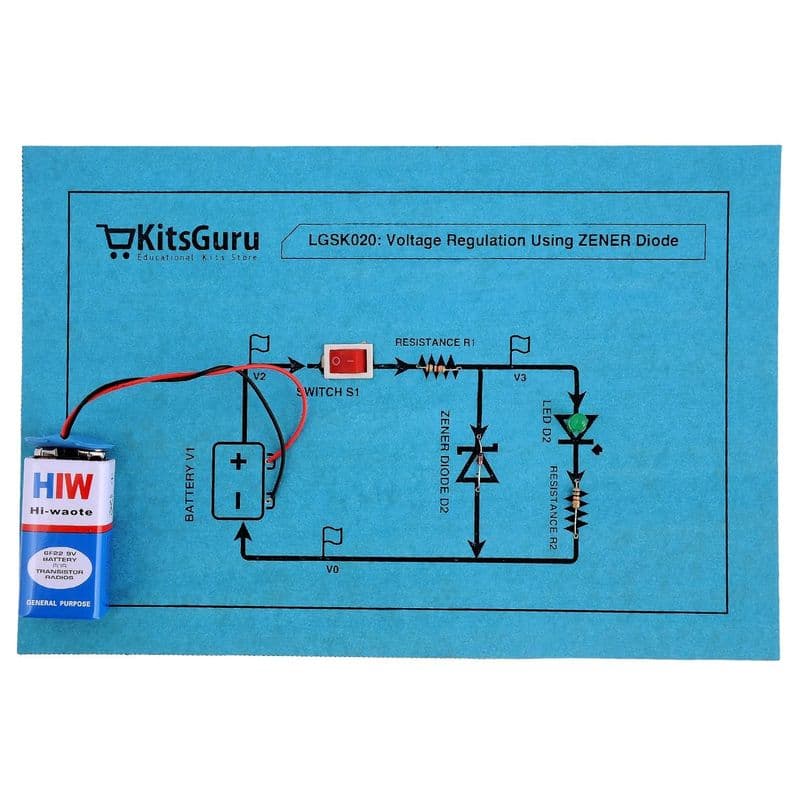 Voltage regulation using zener diode - View 2