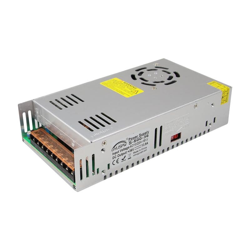 36V 13.8A SMPS 500W DC Industrial Grade Power Supply with Cooling Fan - View 3