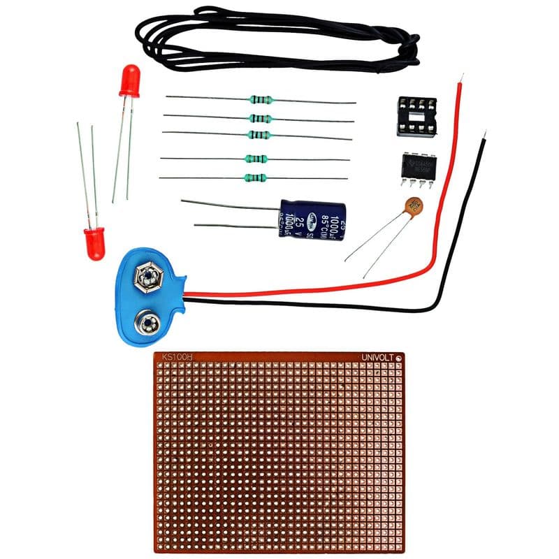 Touch Sensor using 555 timer - View 1