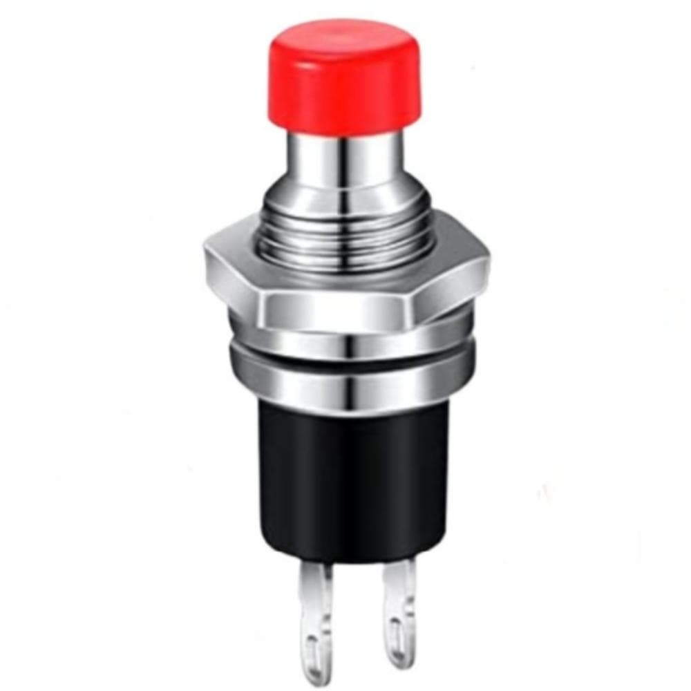 Push Button SPST Reset Red Steel Switch PBS-110 - View 2