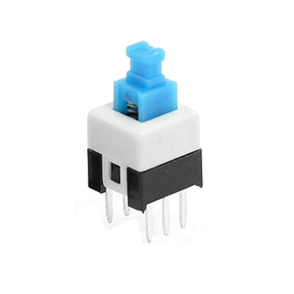 Self Locking Switch, 6 Pin Double Row 7X7 - View 1