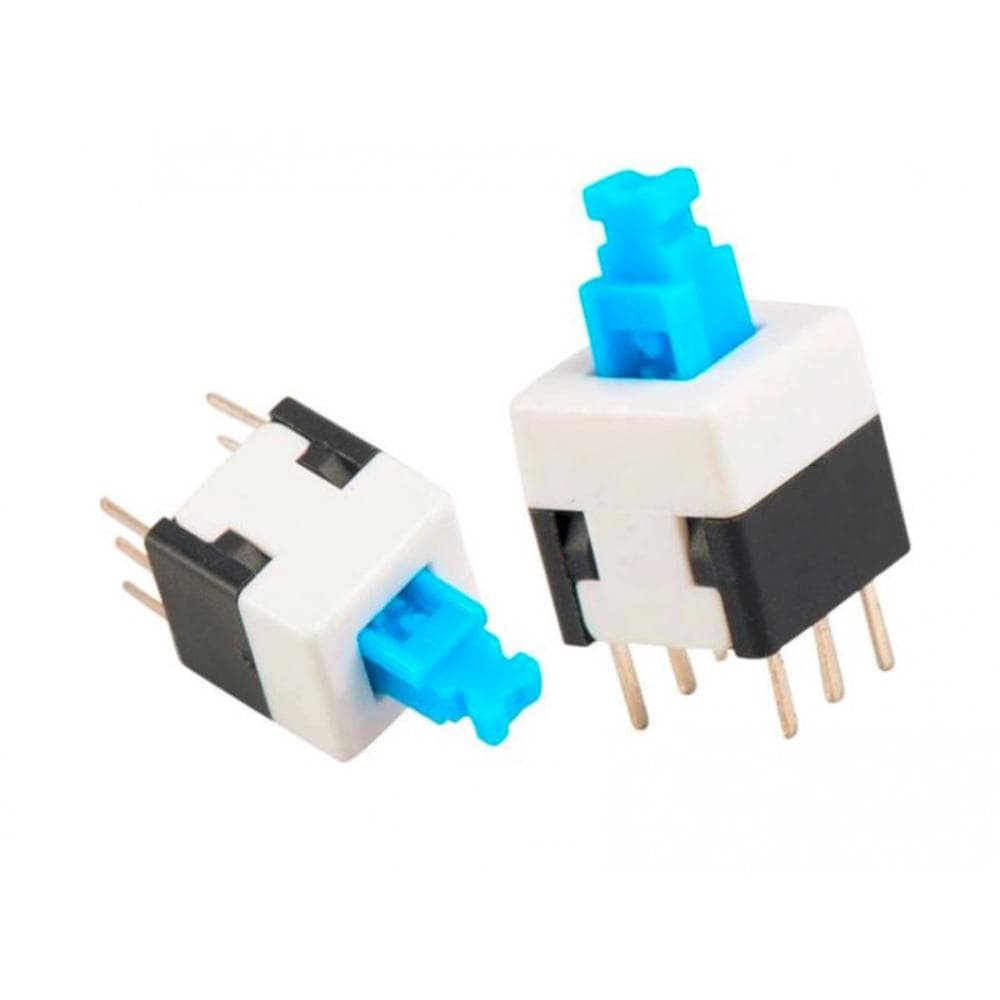 Self Locking Switch, 6 Pin Double Row 7X7 - View 3