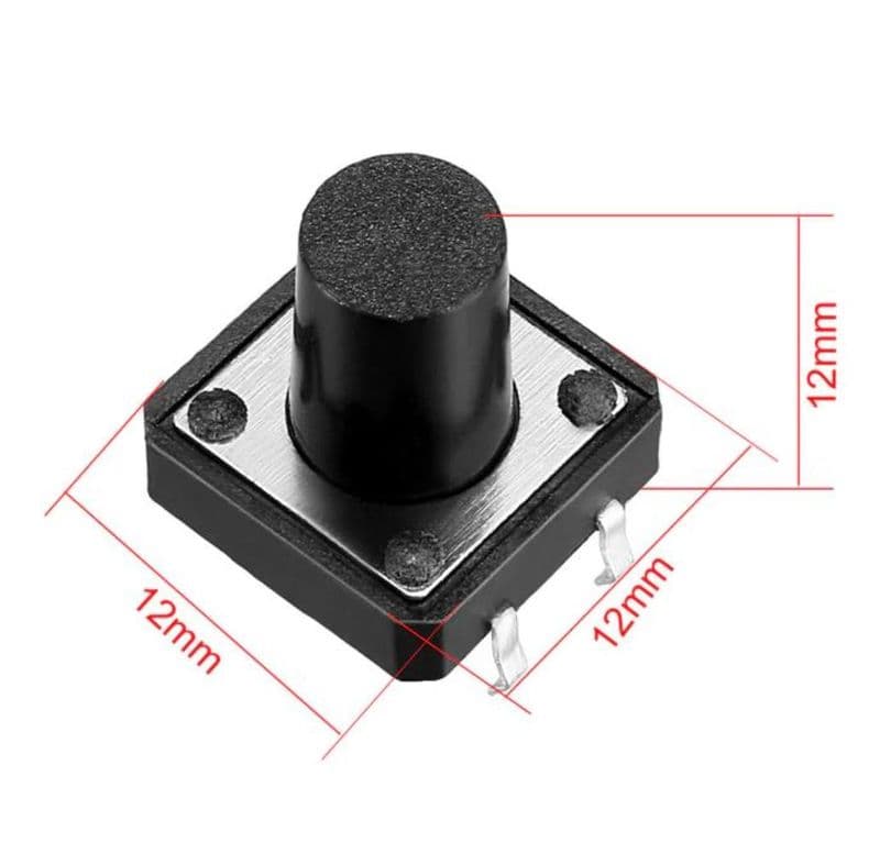 12x12x12mm Tactile Push Button Switch - View 2
