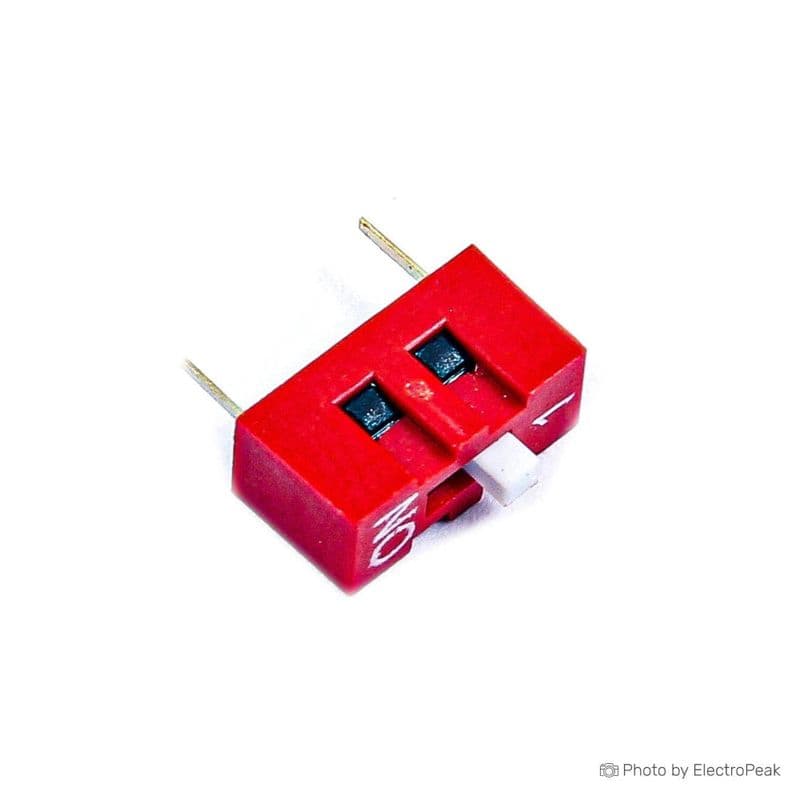 DIP Switch 2 Pin (1 Bit) Pitch 2.54mm - View 2