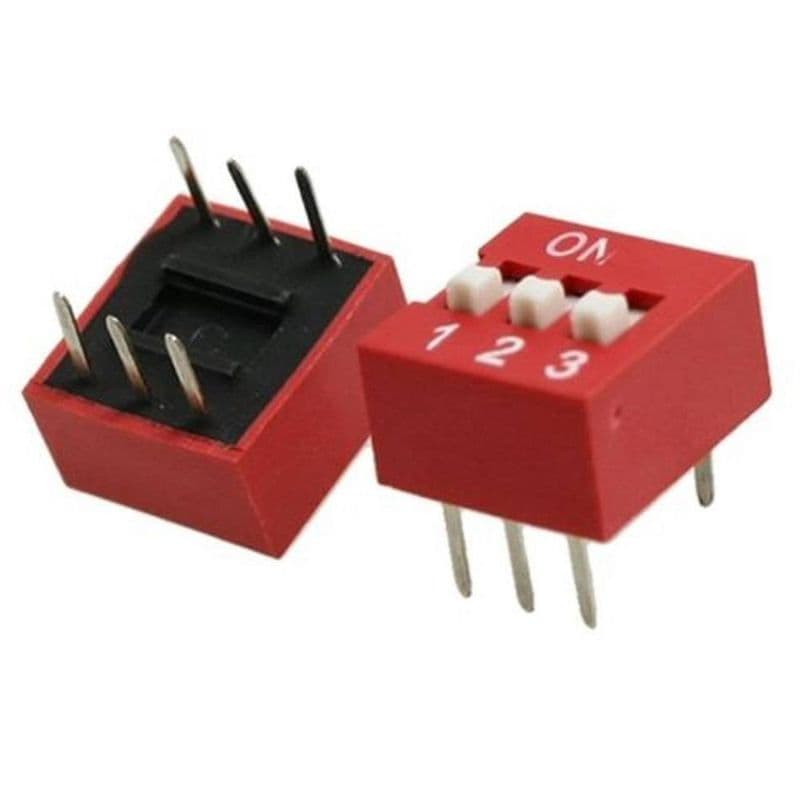 DIP Switch 6 Pin (3 Bit) Pitch 2.54mm - View 2