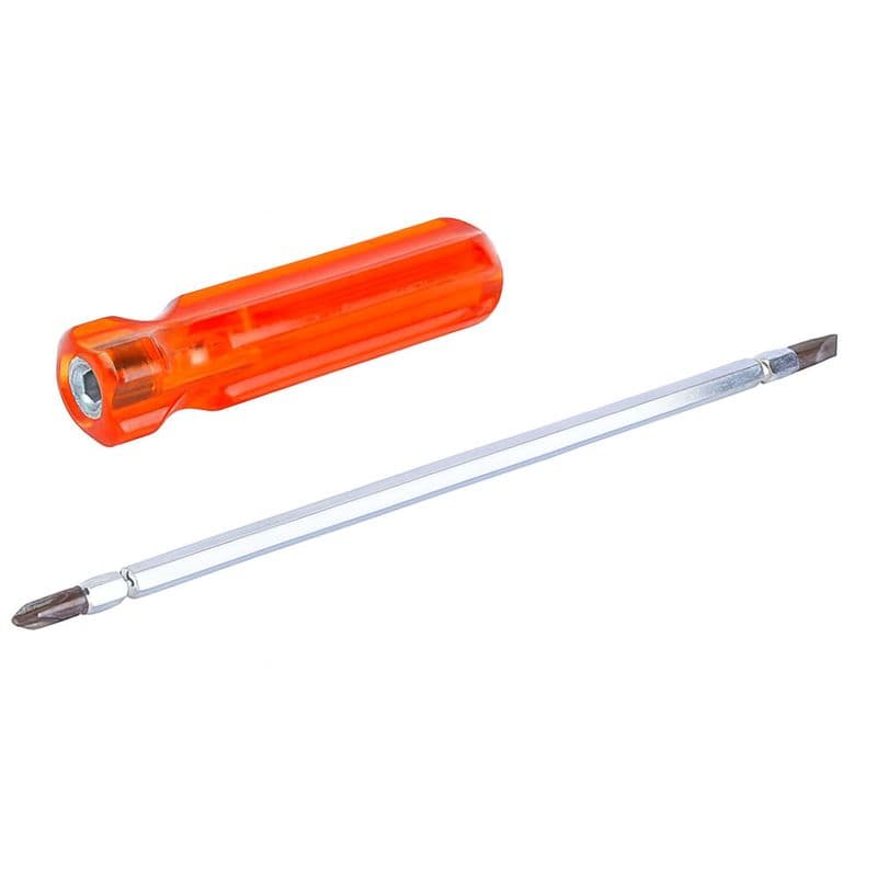 2 in 1 Reversible Screw Driver With Hexagon Rod & Extra Hard Tips,100mm - View 1