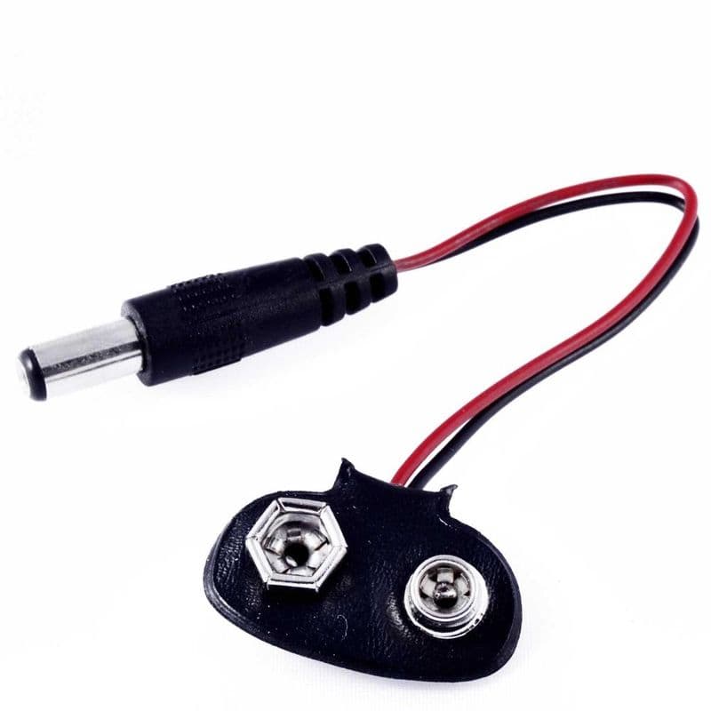9 volt battery clips with DC Jack - View 2