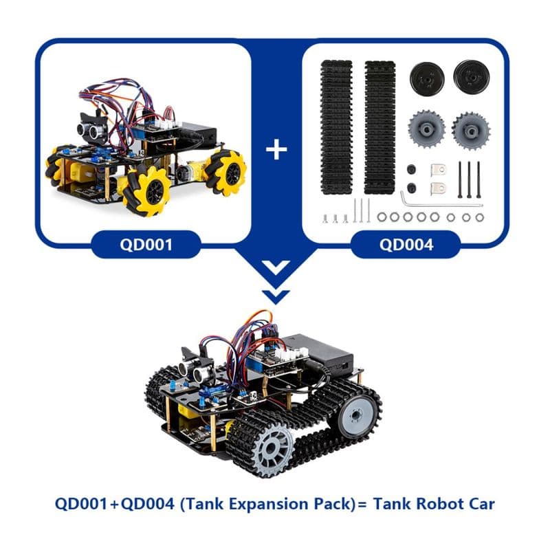 QD004 ESP32 Smart Tank Robot Car Kit for QD001 - View 2