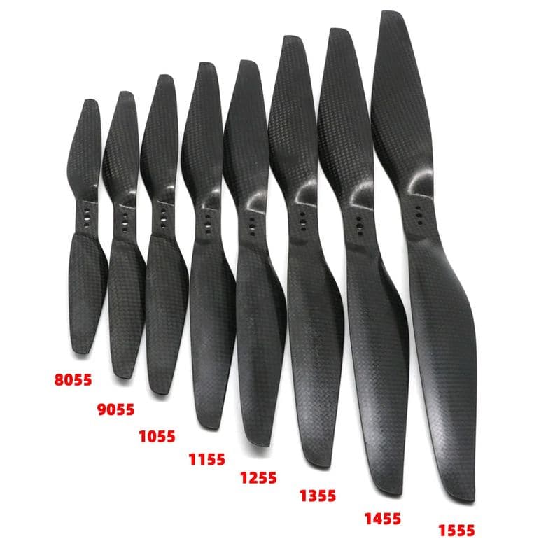 2-Blades 5.5-Pitch xx55 Propellers For Drone/Quadcopters CW + CCW (1-Pair) - View 1