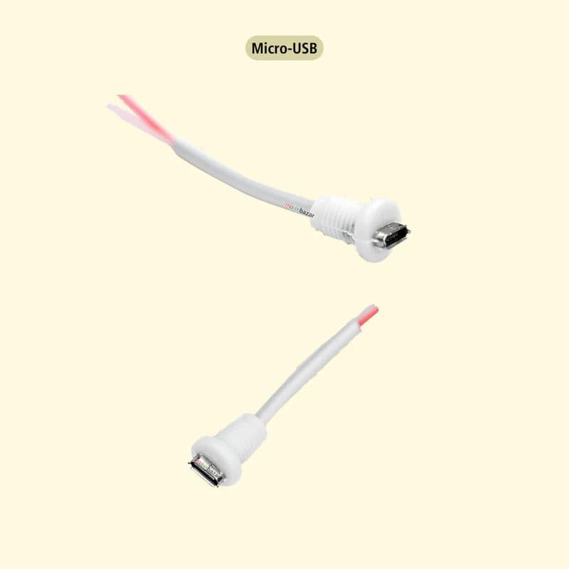 (Low Cost) Female USB Panel Mount Connector With Moulded Wire - View 3
