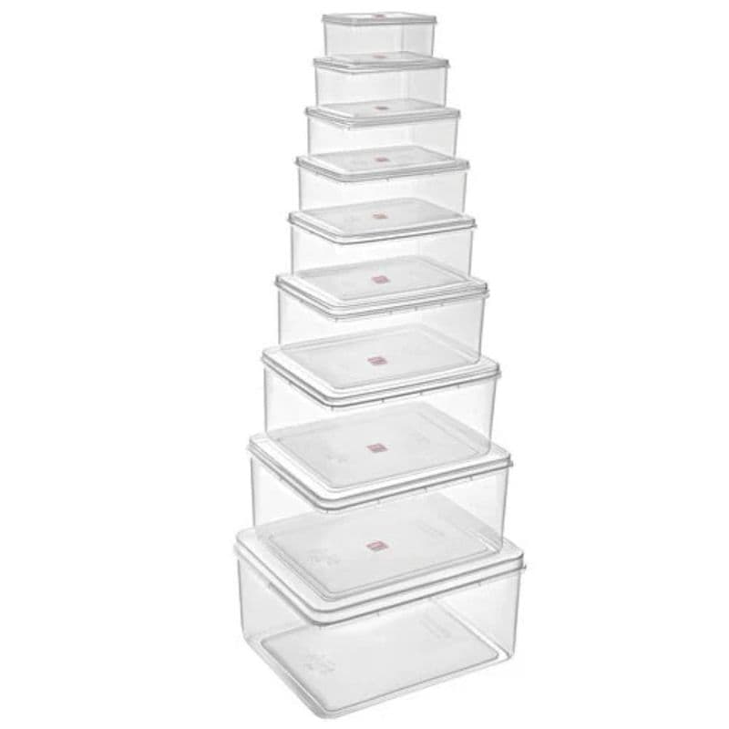 Deluxe Transparent Rectangular Plastic Box with Detachable Lid - View 1