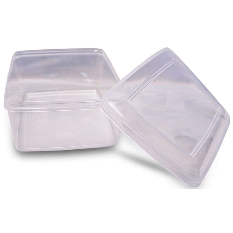 Deluxe Transparent Rectangular Plastic Box with Detachable Lid - View 2