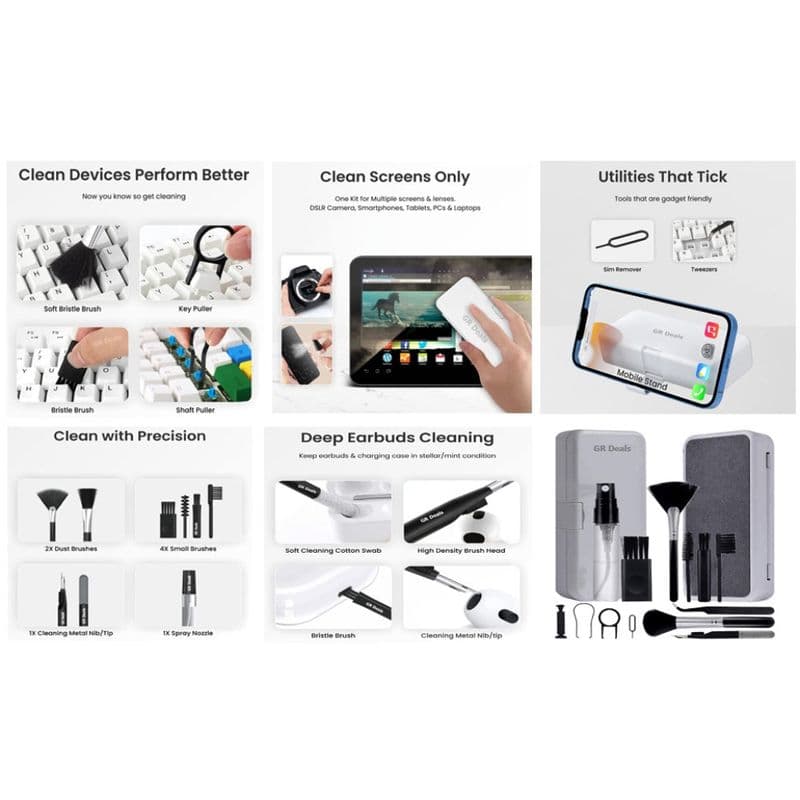 Multi-in-1 Smart Gadget Cleaning Kit – Ideal for Earbuds, Mobiles & Keyboards - View 2