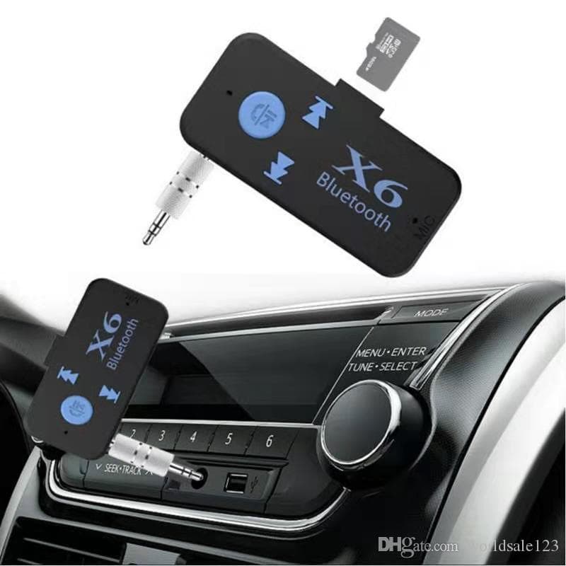 X6 Car Bluetooth Handsfree Audio Receiver Adapter Support TF Card - View 3