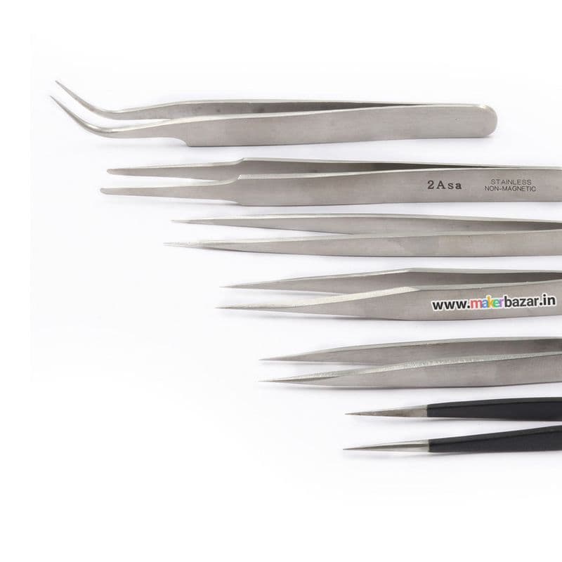 Generic: [Type 2] 6pc Stainless Steel Tweezer Set (00,2A,3,7,SS,SS-B) - View 3