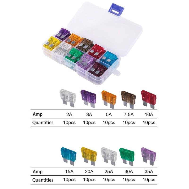 Standard Blade Fuse Set Kit for Automotive & Electronics - View 1