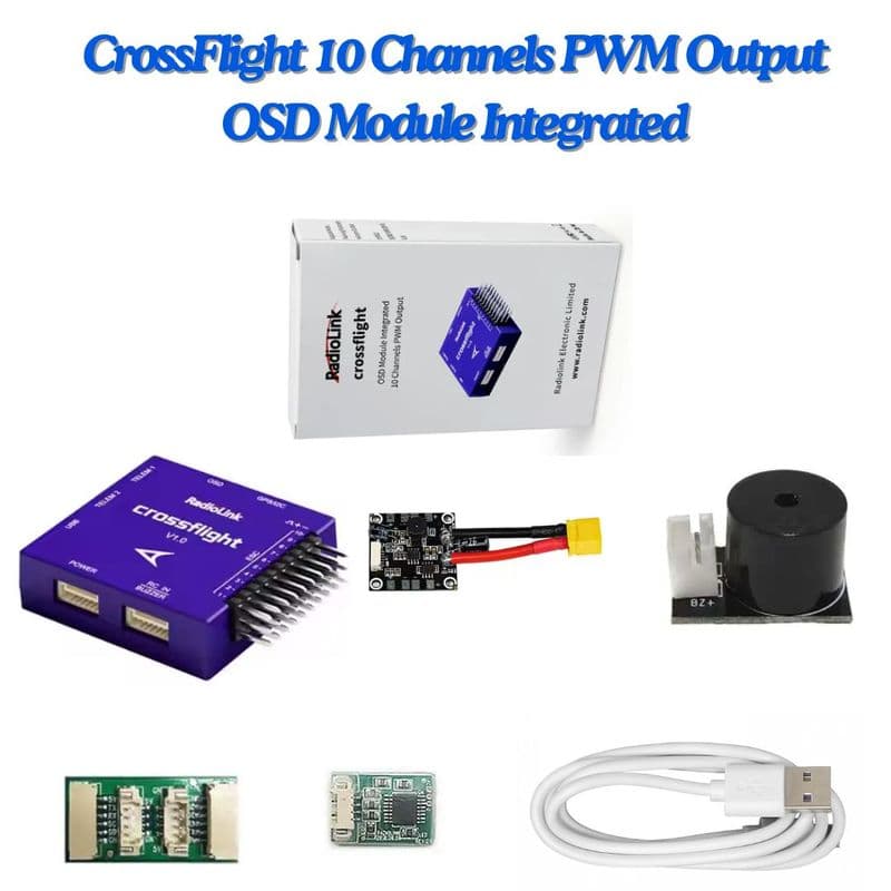 Radiolink: CrossFlight 10 Channels PWM Output OSD Module Integrated - View 1