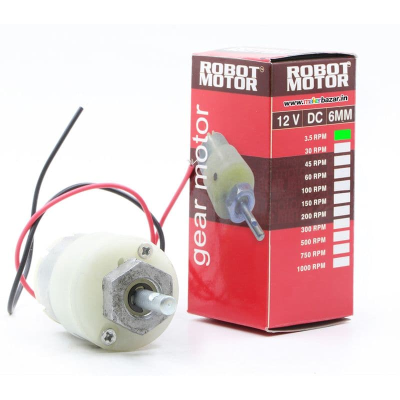 Premium White: 12V Centre Shaft DC Geared Motor - View 3