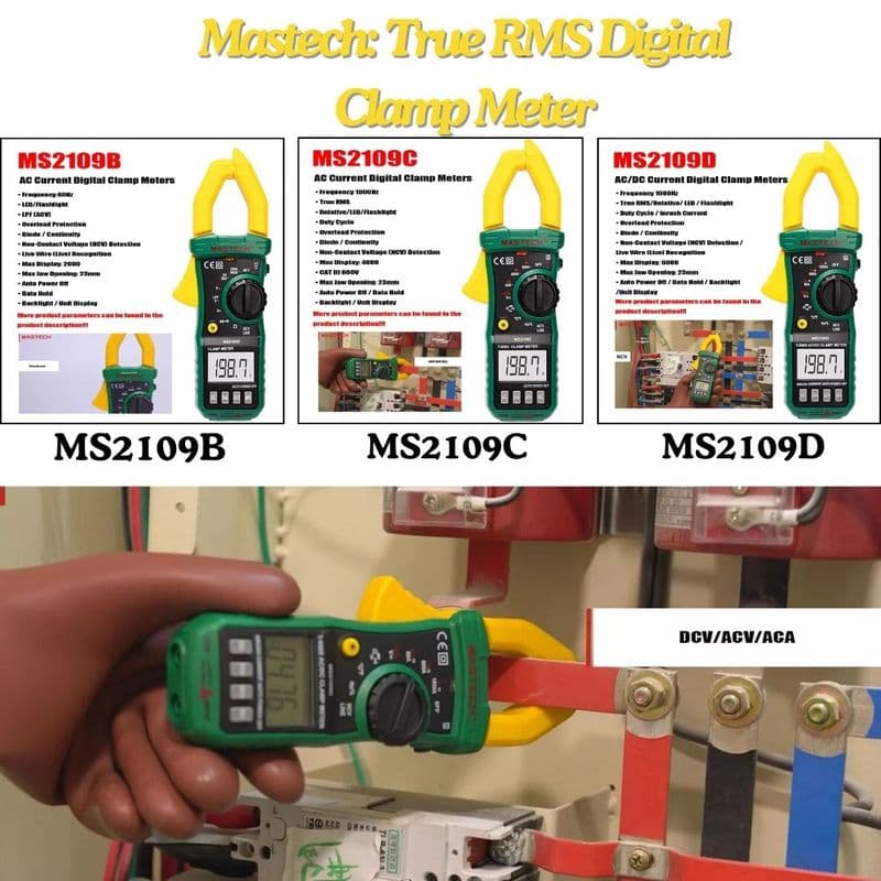 Mastech: MS2109-Series True RMS Digital Clamp Meter - View 1