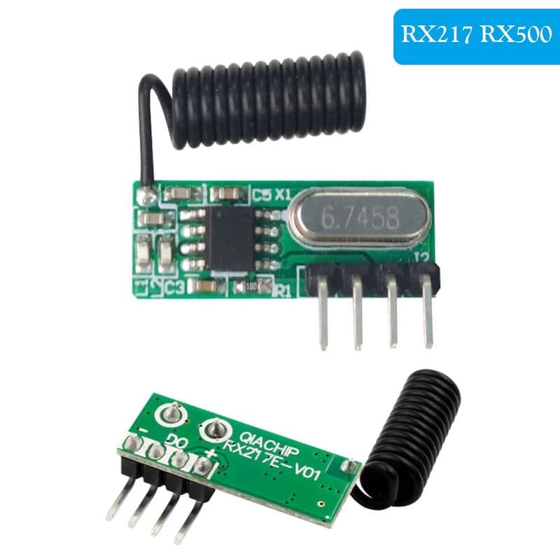 433MHz RF Receiver Module with Antenna - View 1