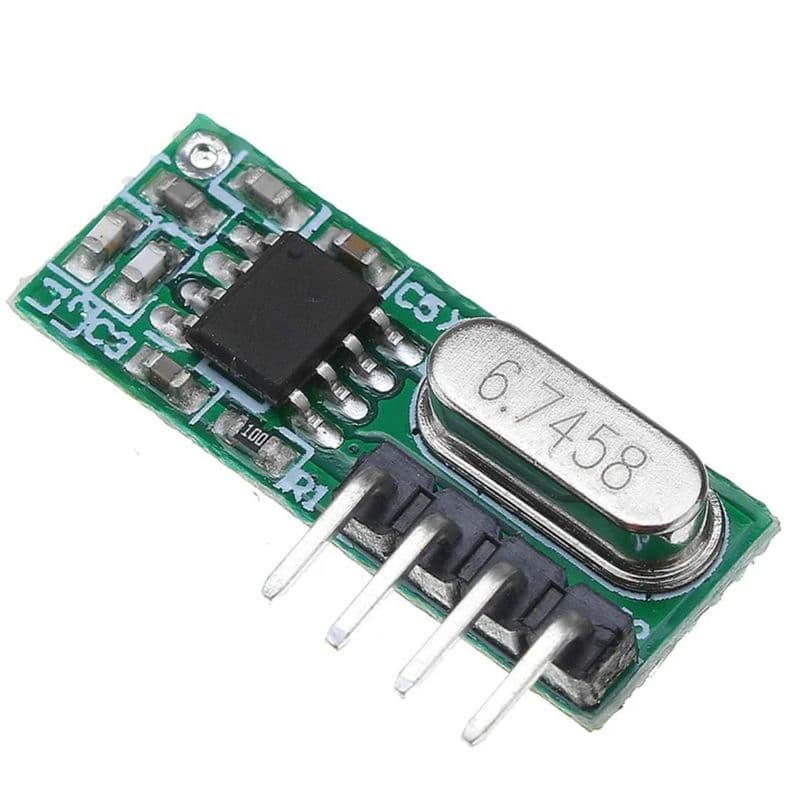 433MHz RF Receiver Module with Antenna - View 3