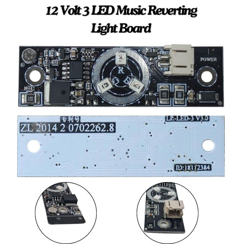 12-Volt 3-LED Music Reverting Light Board - View 1