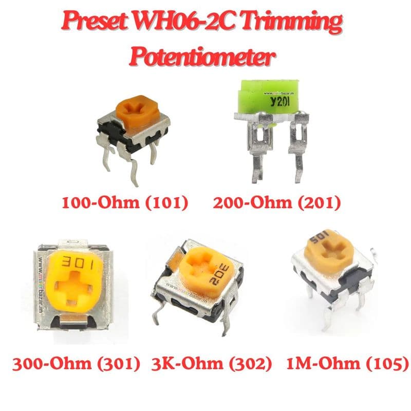 WH06-2C Trimming Potentiometer Preset Trimpot Variable Resistor - View 1