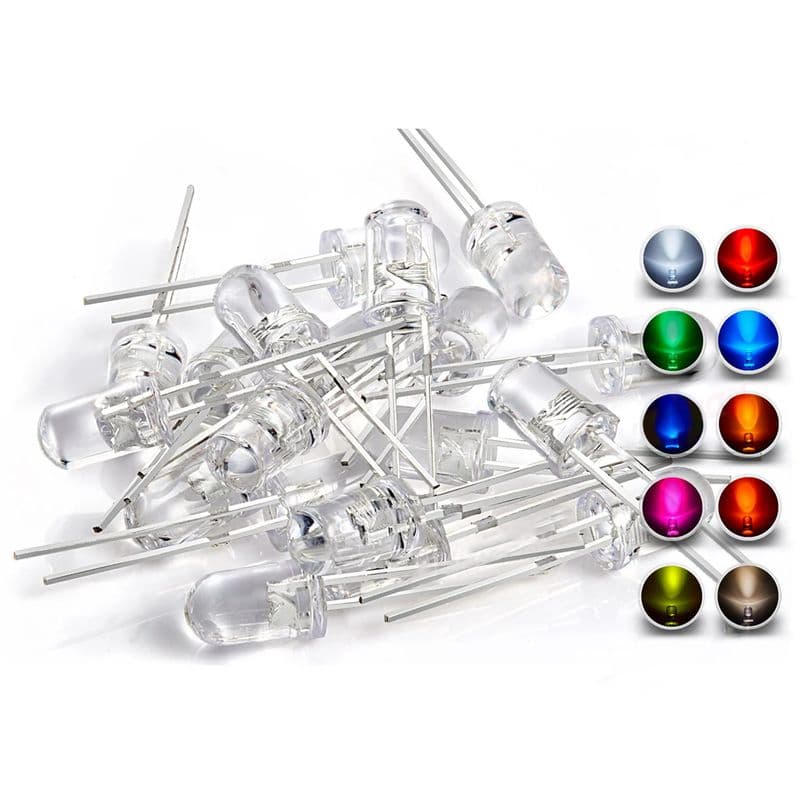 10mm Round Top DIP LED - View 1