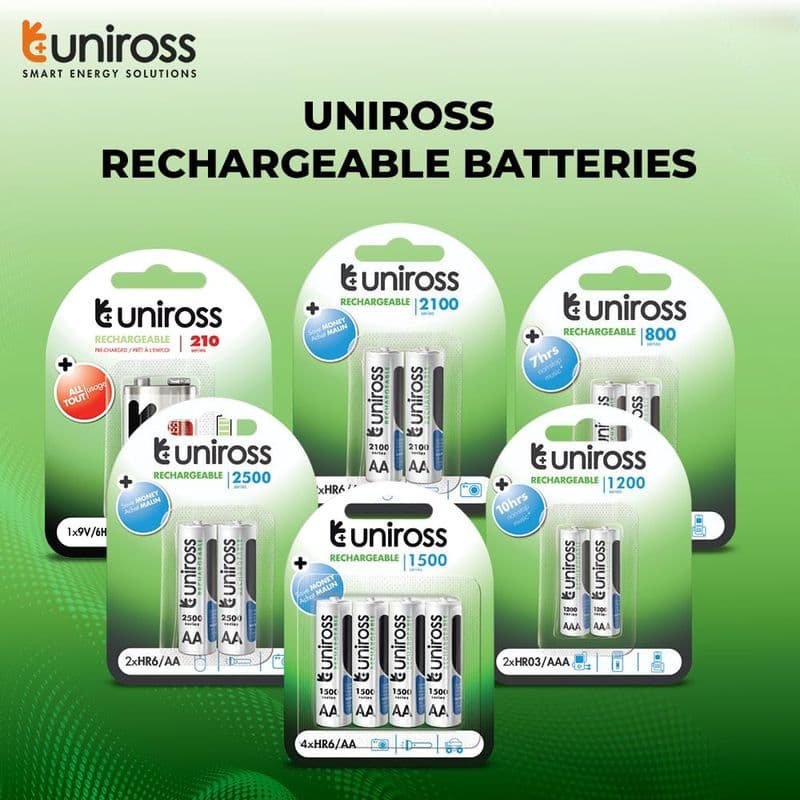 Eveready Uniross: Rechargeable AA Batteries Pack 1.2V NiMH - View 2