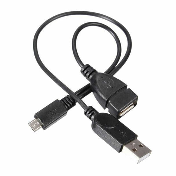 Male Micro USB to USB 2.0 Male & USB 2.0 Female Host OTG Converter Adapter Cable - View 2