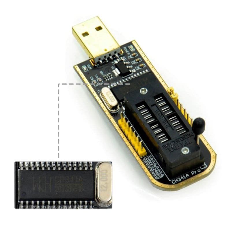 CH341A 24 25 Series EEPROM Flash BIOS USB Programmer with Software & Driver - View 3