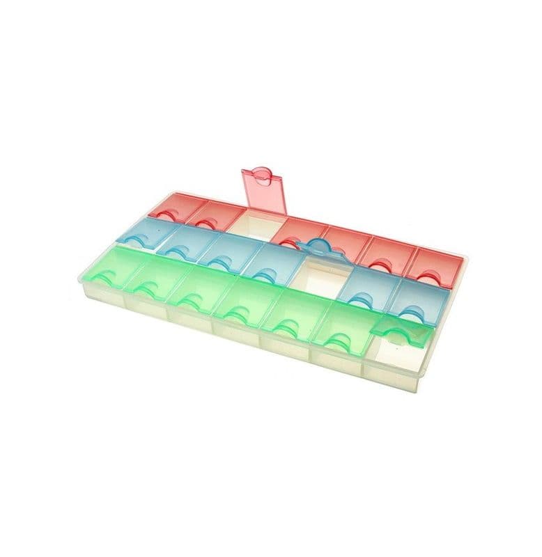 21 Grids Plastic Square Storage Box Case Components Organiser [Good Quality] - View 2