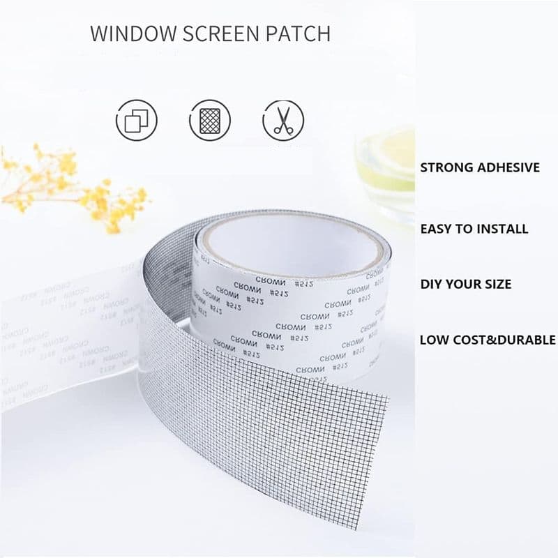 2inx2M Window Screen Repair Tap, Strong Adhesive & Waterproof Window Mosquito net Covering Mesh Tape - View 3