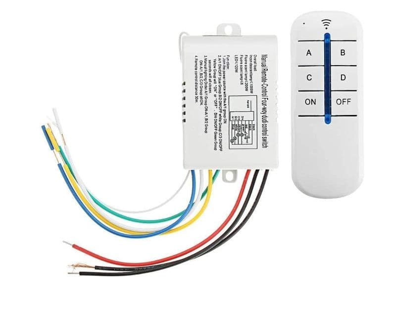 [Combo 5] Wireless 4 Channels ON/Off 220V Remote Control Switch Digital Remote Control Switch for Lamp & Light - View 1