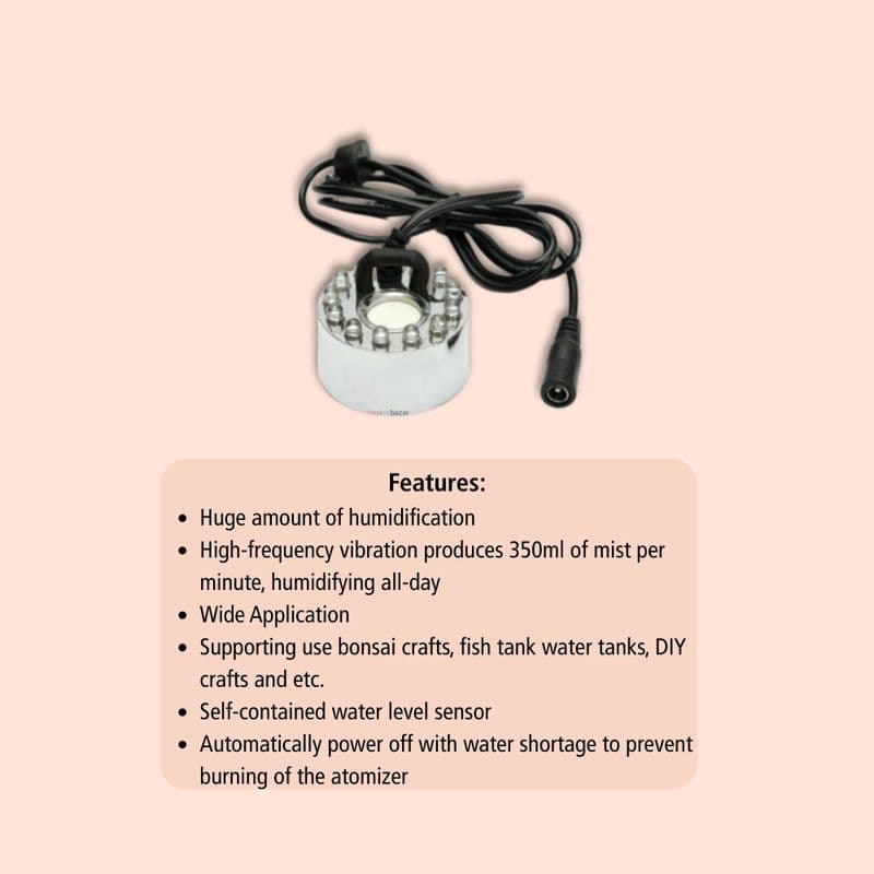 DC24V 16MM 12LED Alloy Air Humidifier Mist Maker 46MM*38MM - View 3