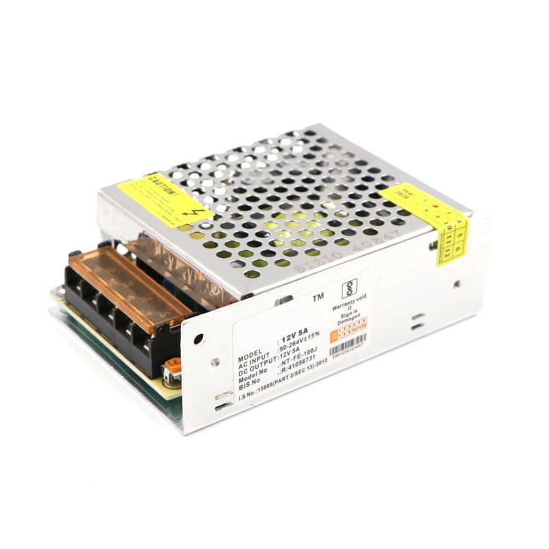 12Volt DC Switch Mode Power Supply (SMPS) Rectangular Metal Casing - View 2