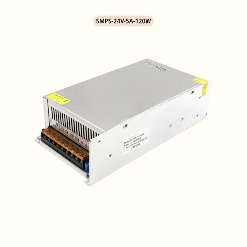 24Volt DC Switch Mode Power Supply (SMPS) Rectangular Metal Casing - View 3