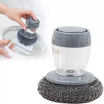 Liquid Soap Dispenser With Scrubber - View 1