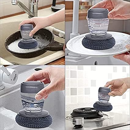 Liquid Soap Dispenser With Scrubber - View 3