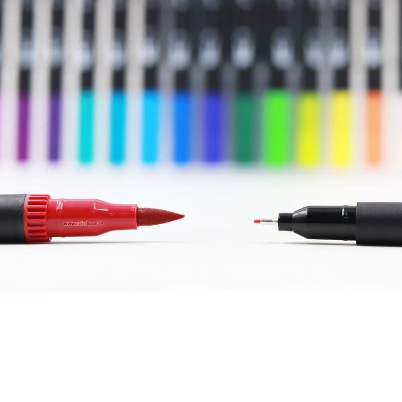 24 Colors Shades of Dual Tip Brush and Pen Combination Set - View 2