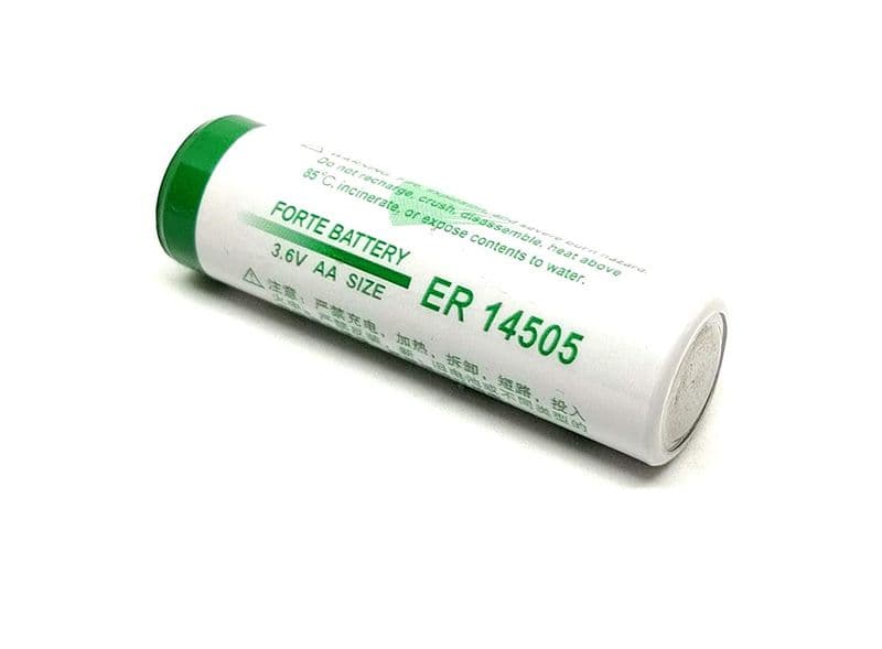 Forte: ER14505 Size-AA 3.6V 2700mAh Lithium Battery Cell Non-Rechargeable Battery with Button Top - View 1