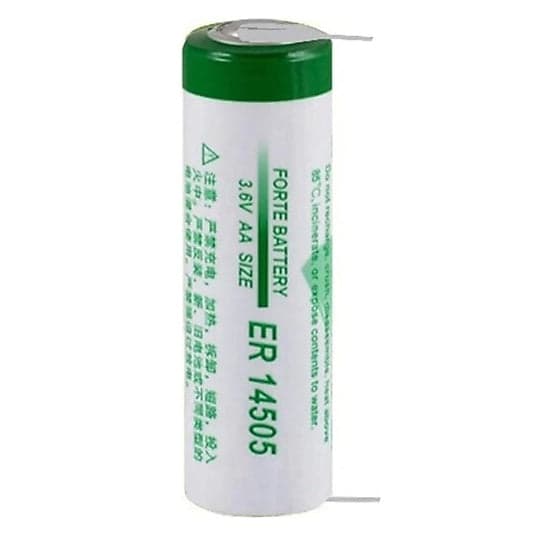 Forte: ER14505 Size-AA 3.6V 2700mAh Lithium Battery Cell Non-Rechargeable Battery with Button Top - View 2