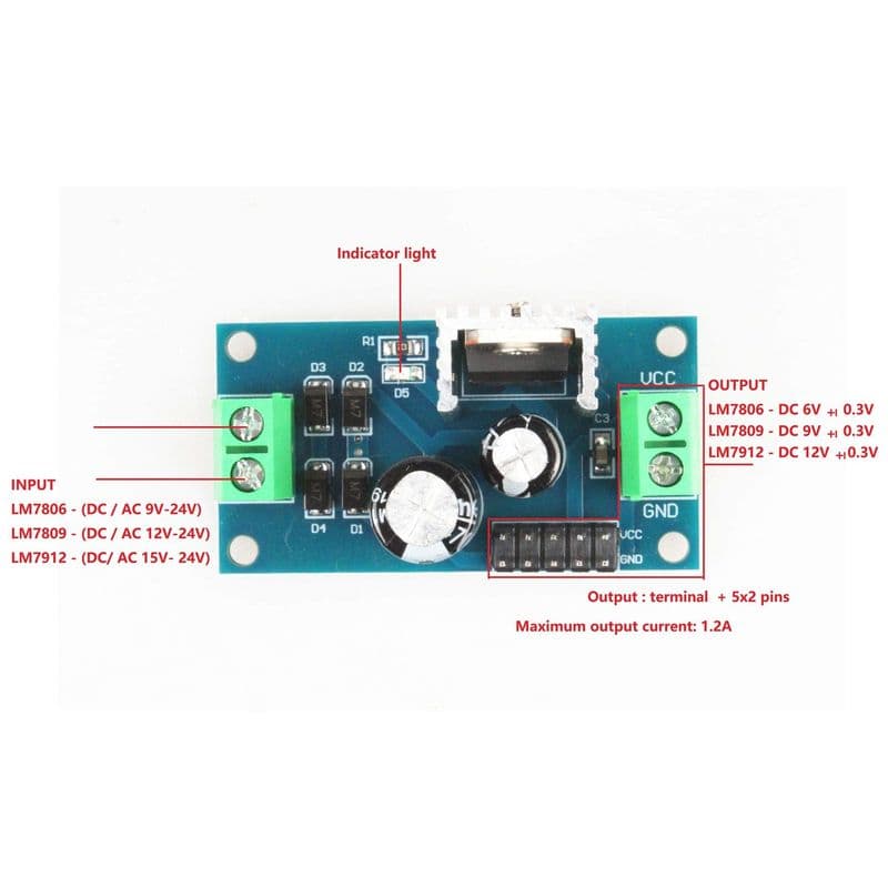 LMxx DC/AC Three Terminal Voltage Regulator Module - View 2