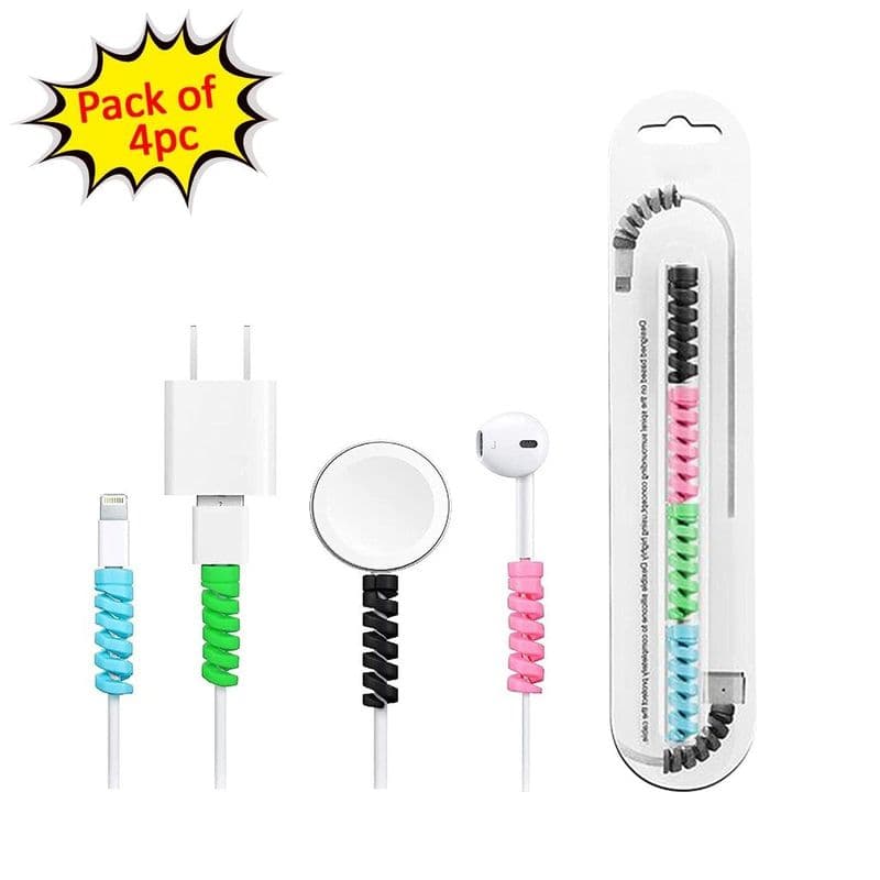 4pcs Spiral Charger Cable Protector Spring Data Wire Saver - View 1