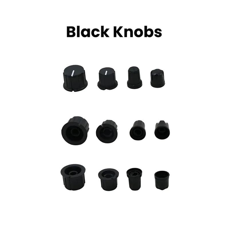 Black Pot Knobs for Rotary Encoder Volume Shaft - View 1