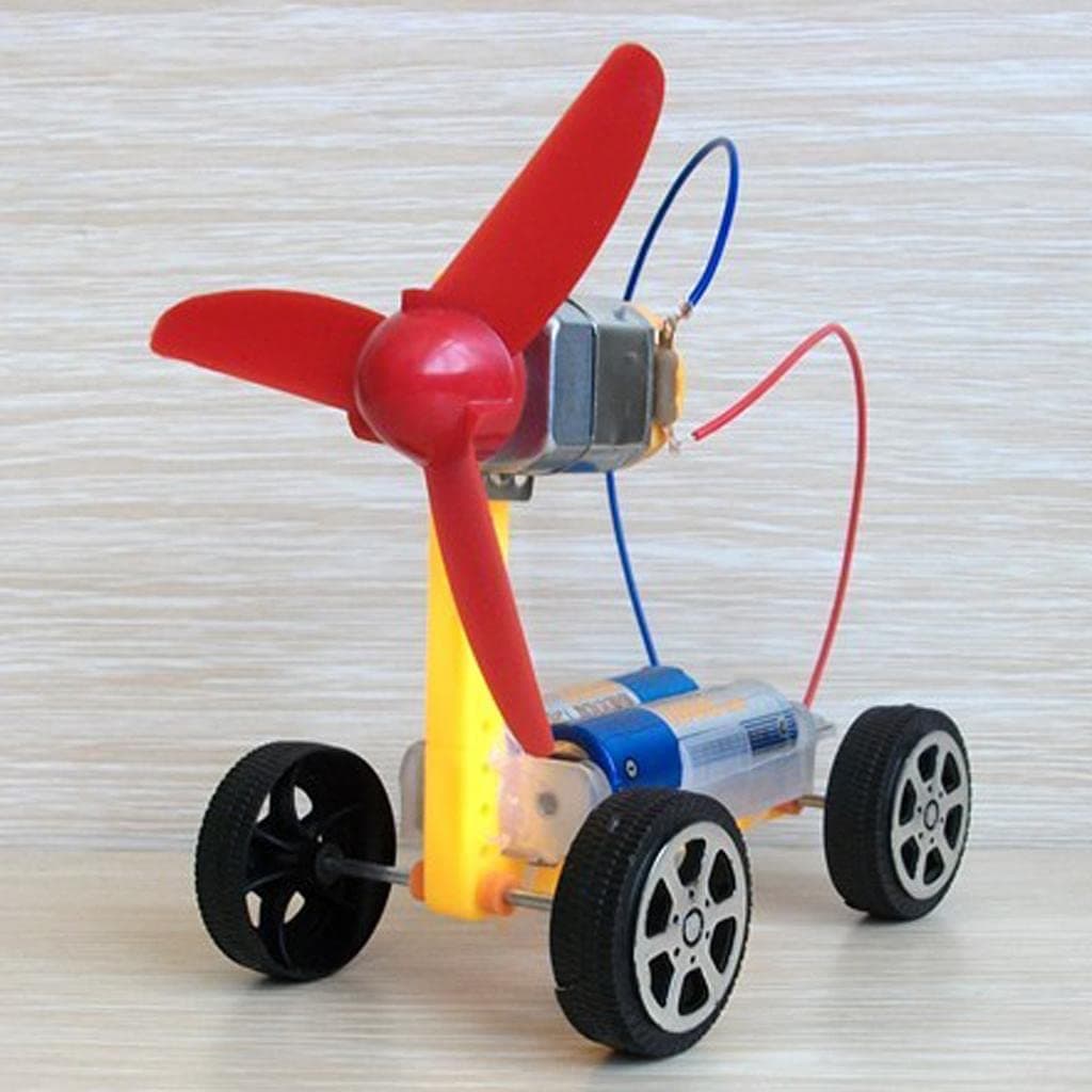 Wind-Powered Car Kit DIY Assembly Educational Toy - View 1