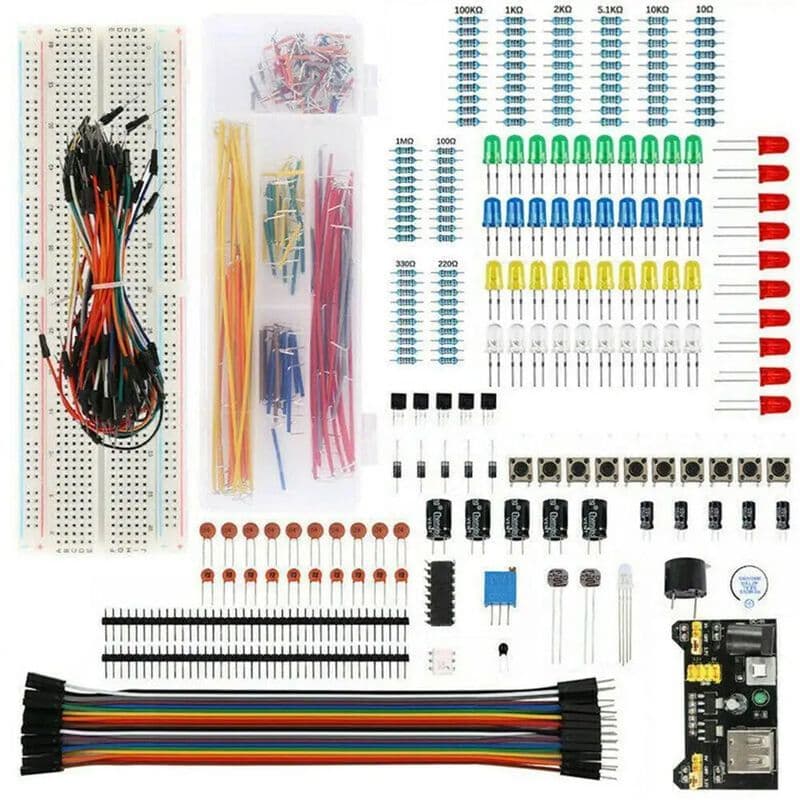 Basic Breadboard Electronic Components Kit With Power Supply Module - View 2