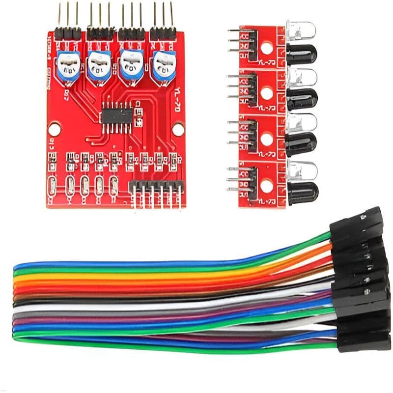 4-Channel IR Line Tracking Sensor Module - View 1