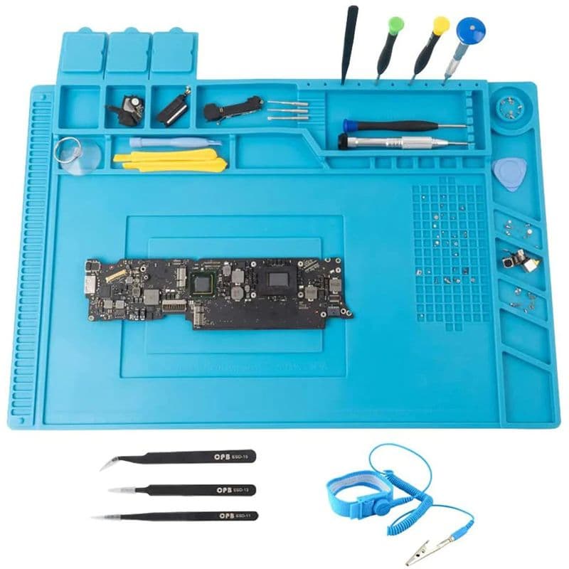 Heat Insulation Silicone Repair Mat – Anti-Static, Magnetic Workbench Mat - View 2